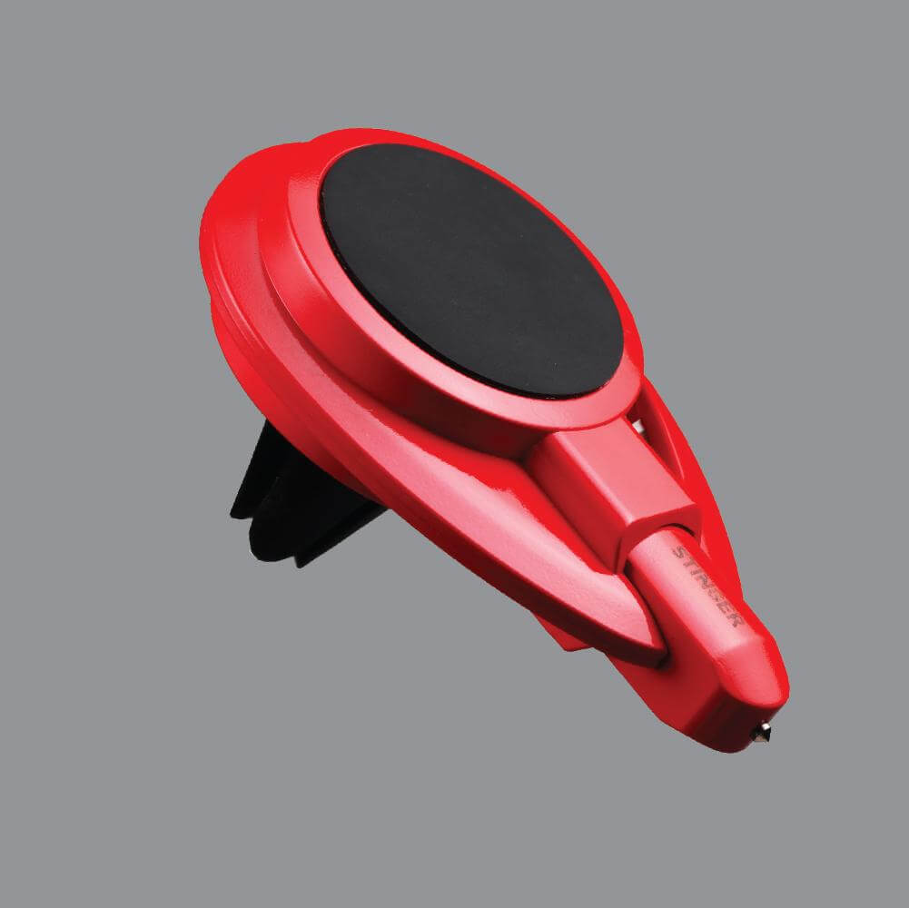 Stinger Car Vent Mount Magnetic Phone Holder Emergency Tool (Red)