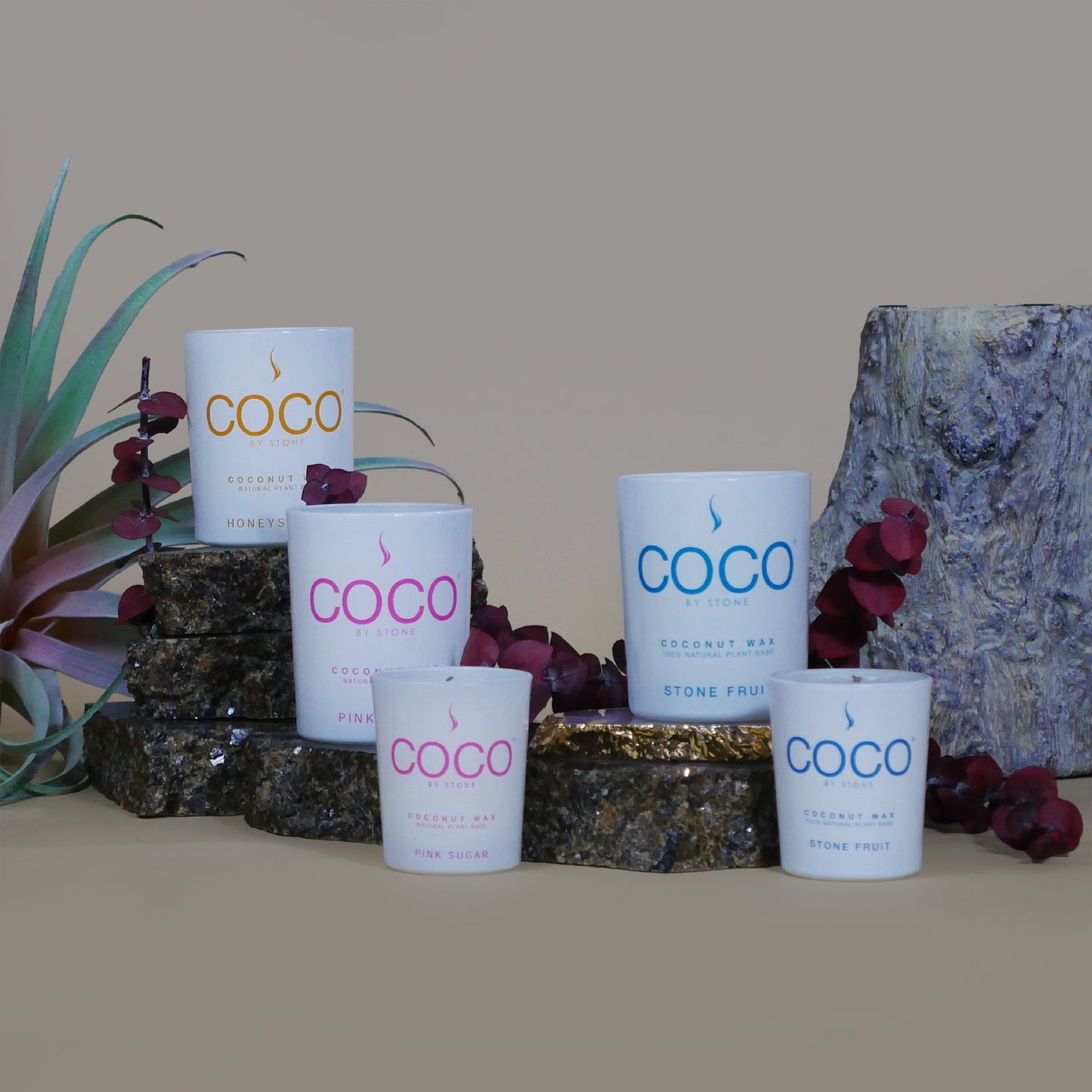 Amber Natural Coconut Apricot Wax Candle