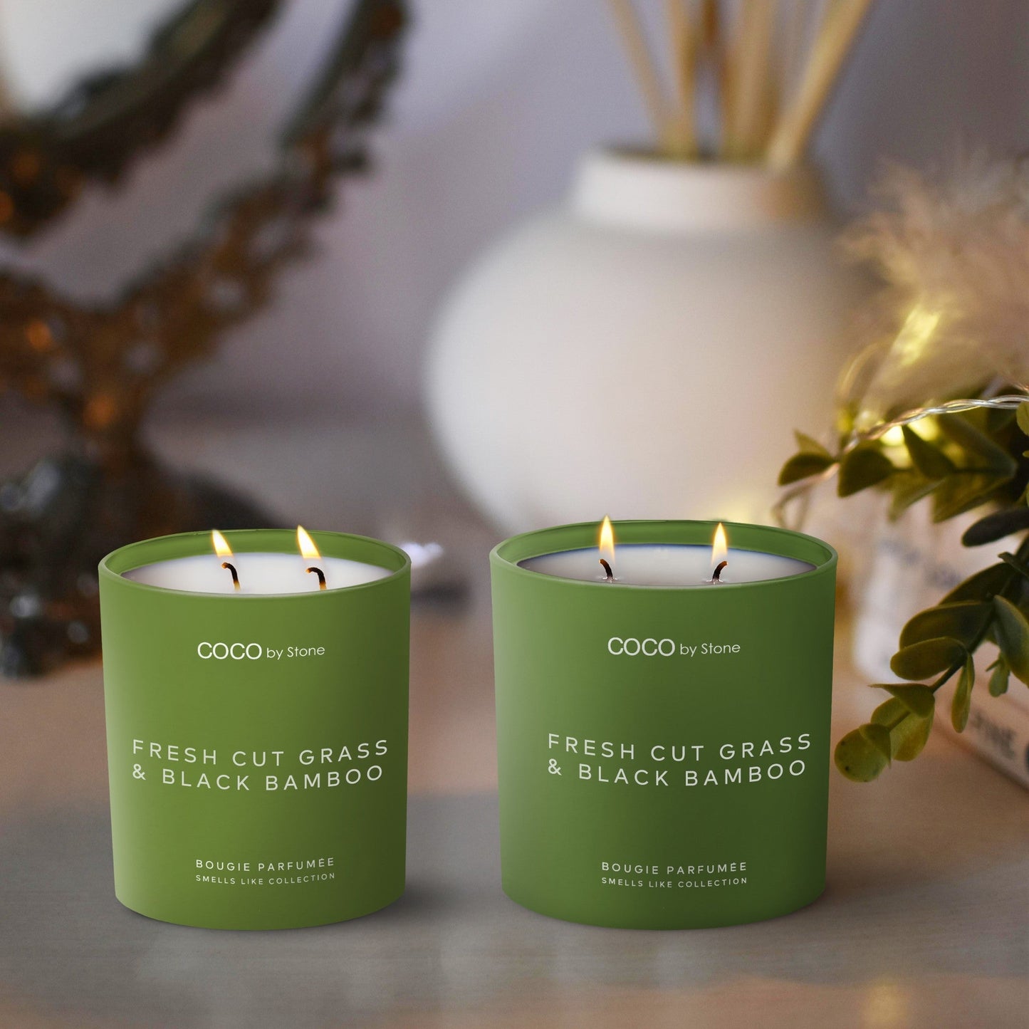 15oz Smells Like Fresh Cut Grass & Black Bamboo Candle
