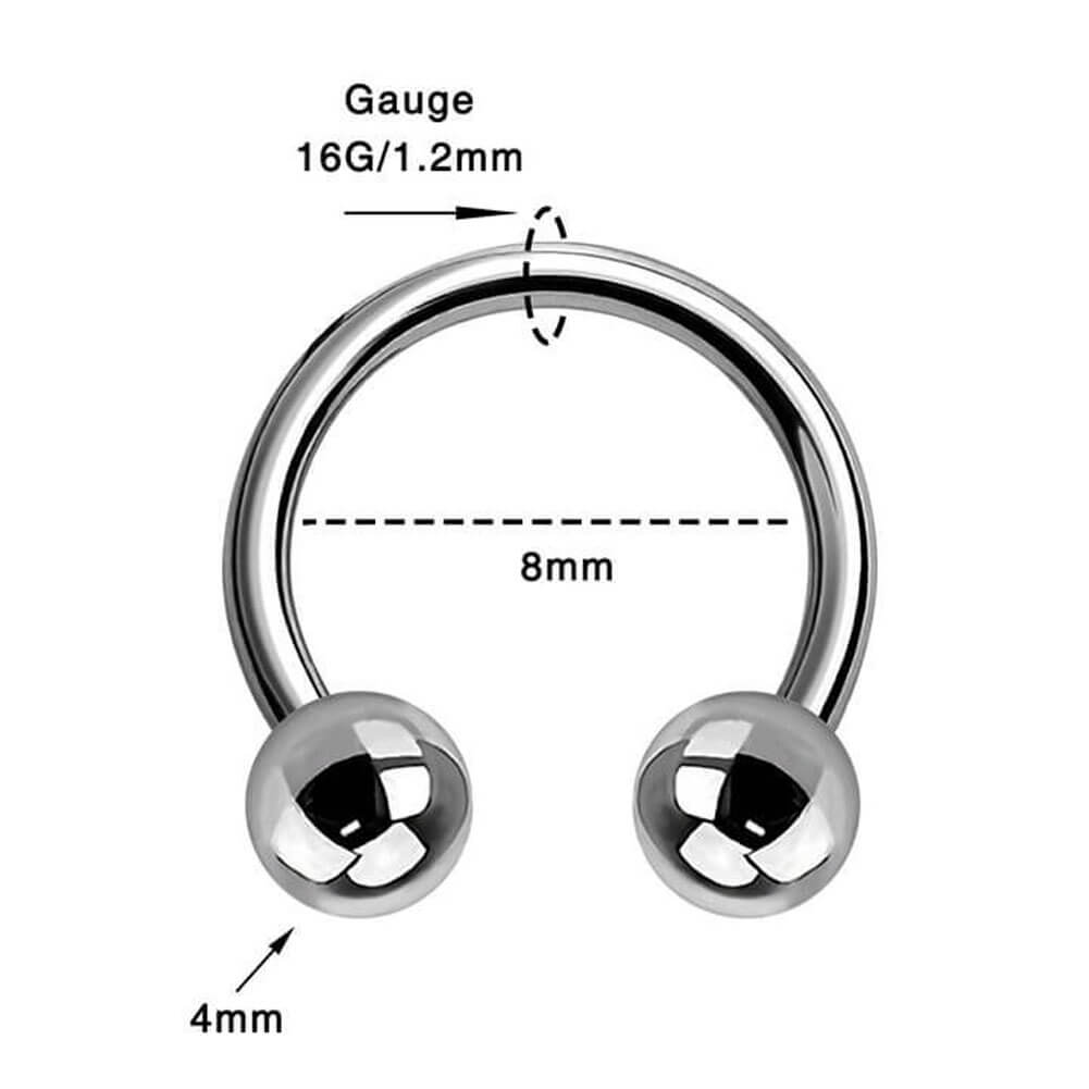 Circular Barbell Septum Ring Set