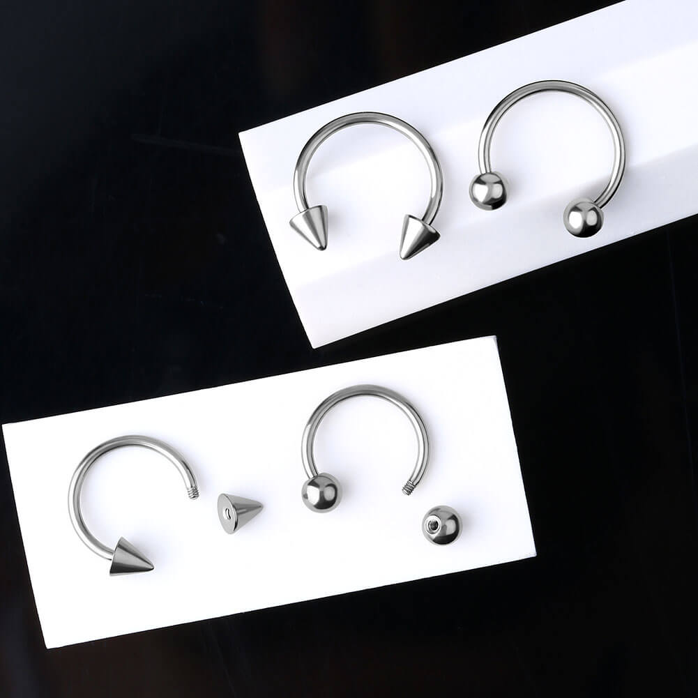 Titanium Horseshoe Septum Ring Pack