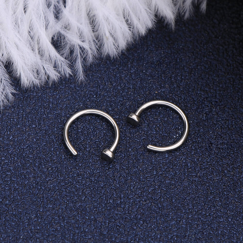 C Shaped Titanium Nose Hoop