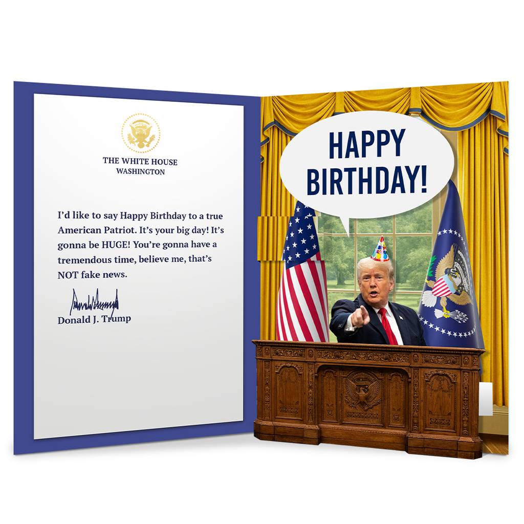 Talking Trump Pop Up Birthday Card