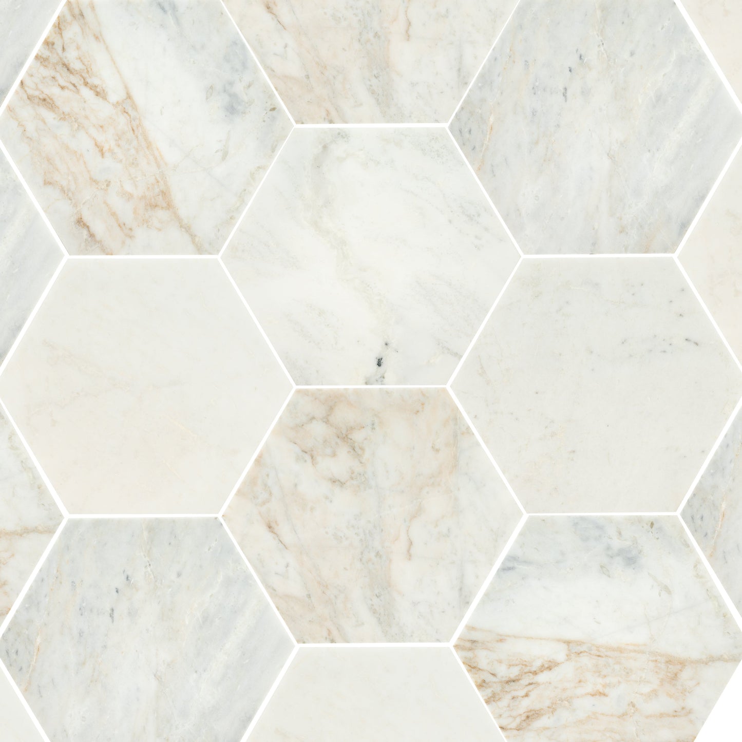 Arabescato Venato 8" Hexagon Floor and Wall - MSI Collection