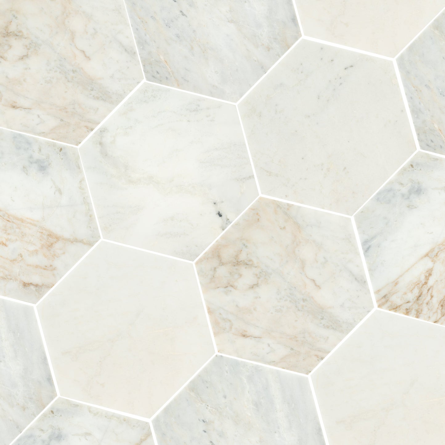 Arabescato Venato 8" Hexagon Floor and Wall - MSI Collection