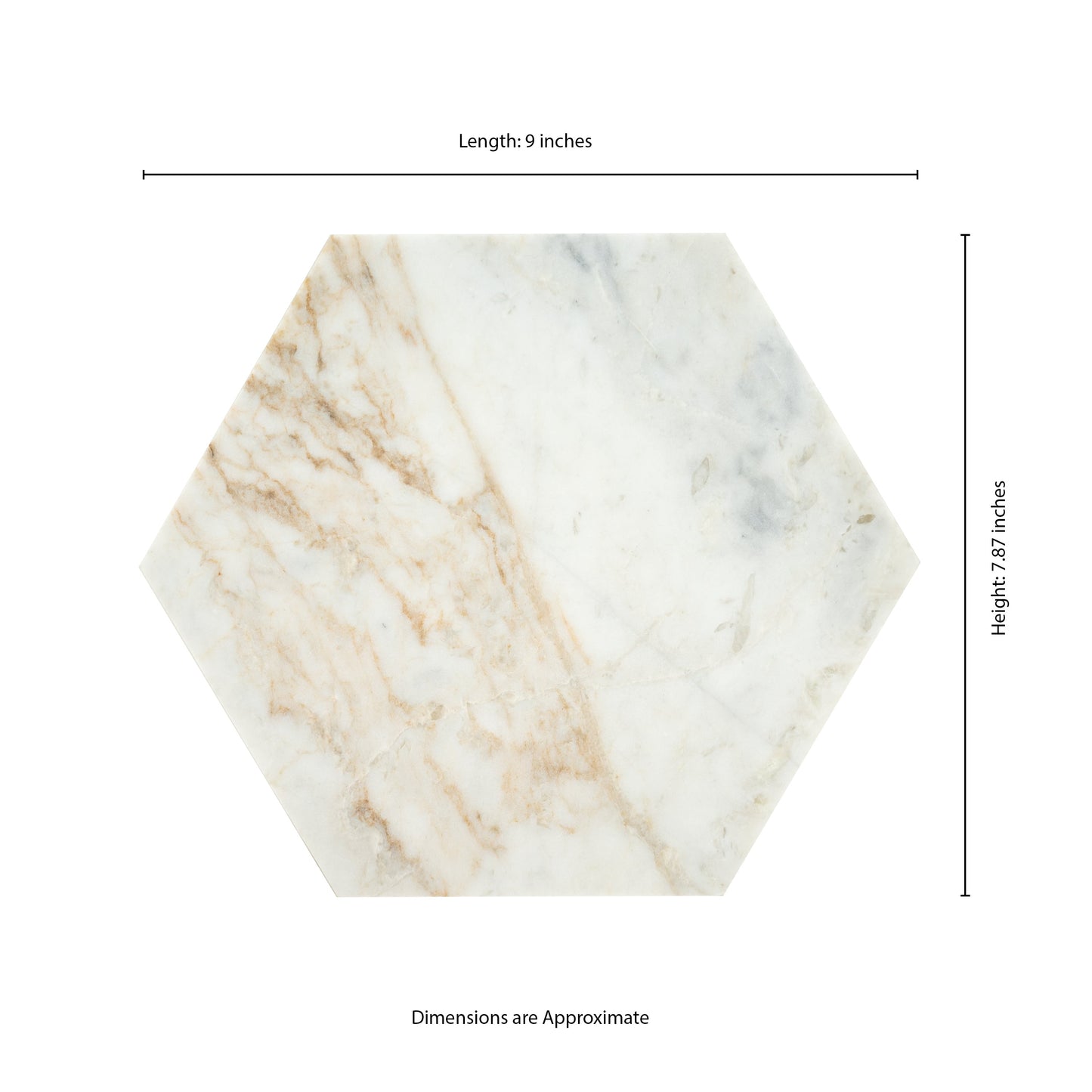 Arabescato Venato 8" Hexagon Floor and Wall - MSI Collection