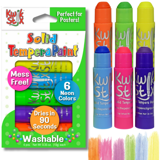 Kwik Stix Paint Sticks, Set of 6 Neon Colors