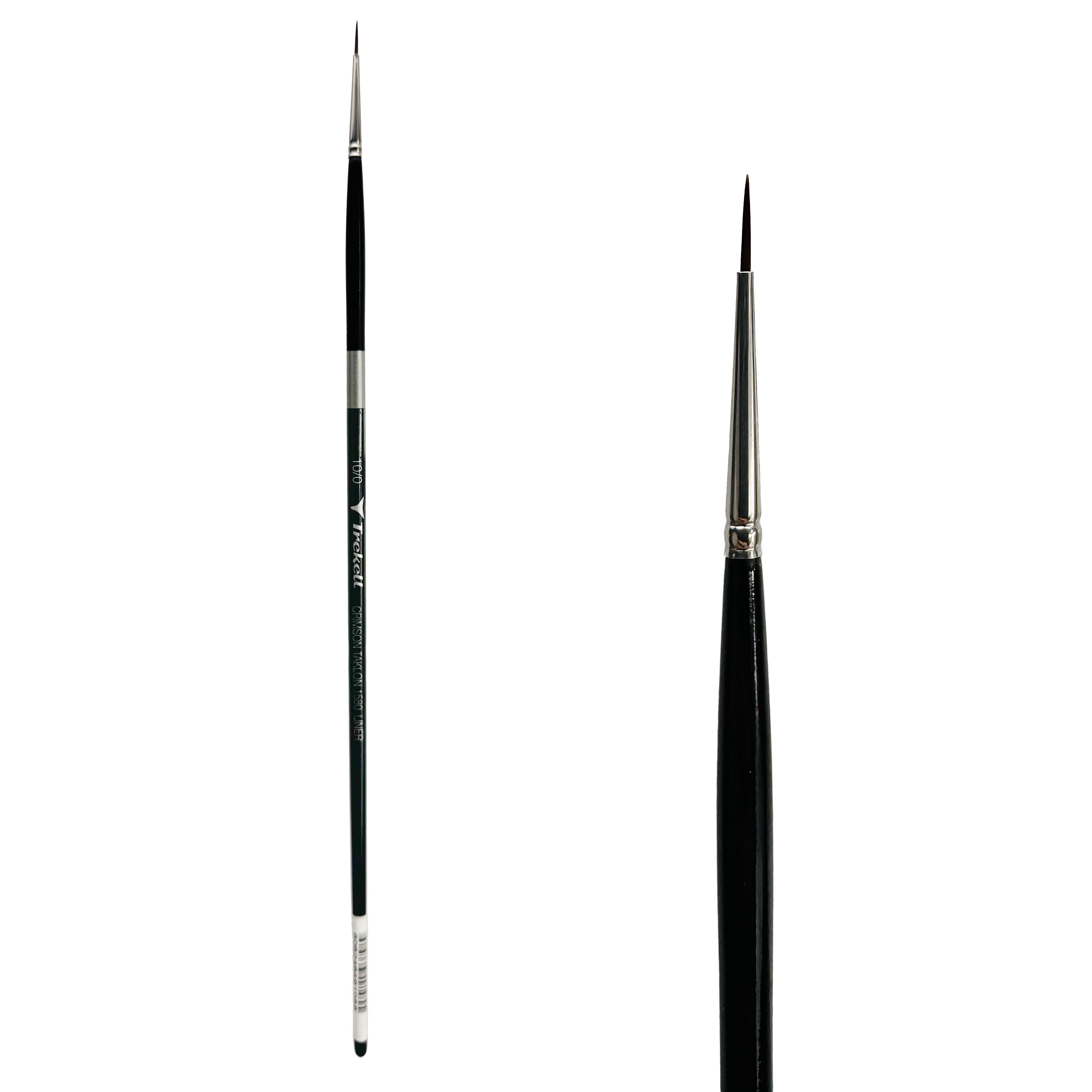 Trekell Crimson Taklon #10/0 Liner Brush - Long Handle