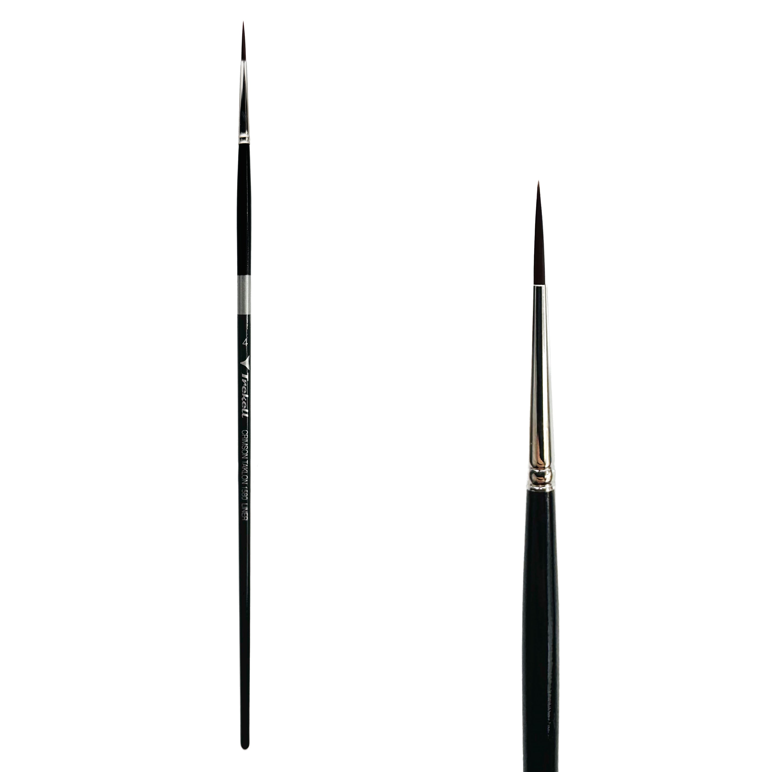 Trekell Crimson Taklon #4 Liner Brush - Long Handle