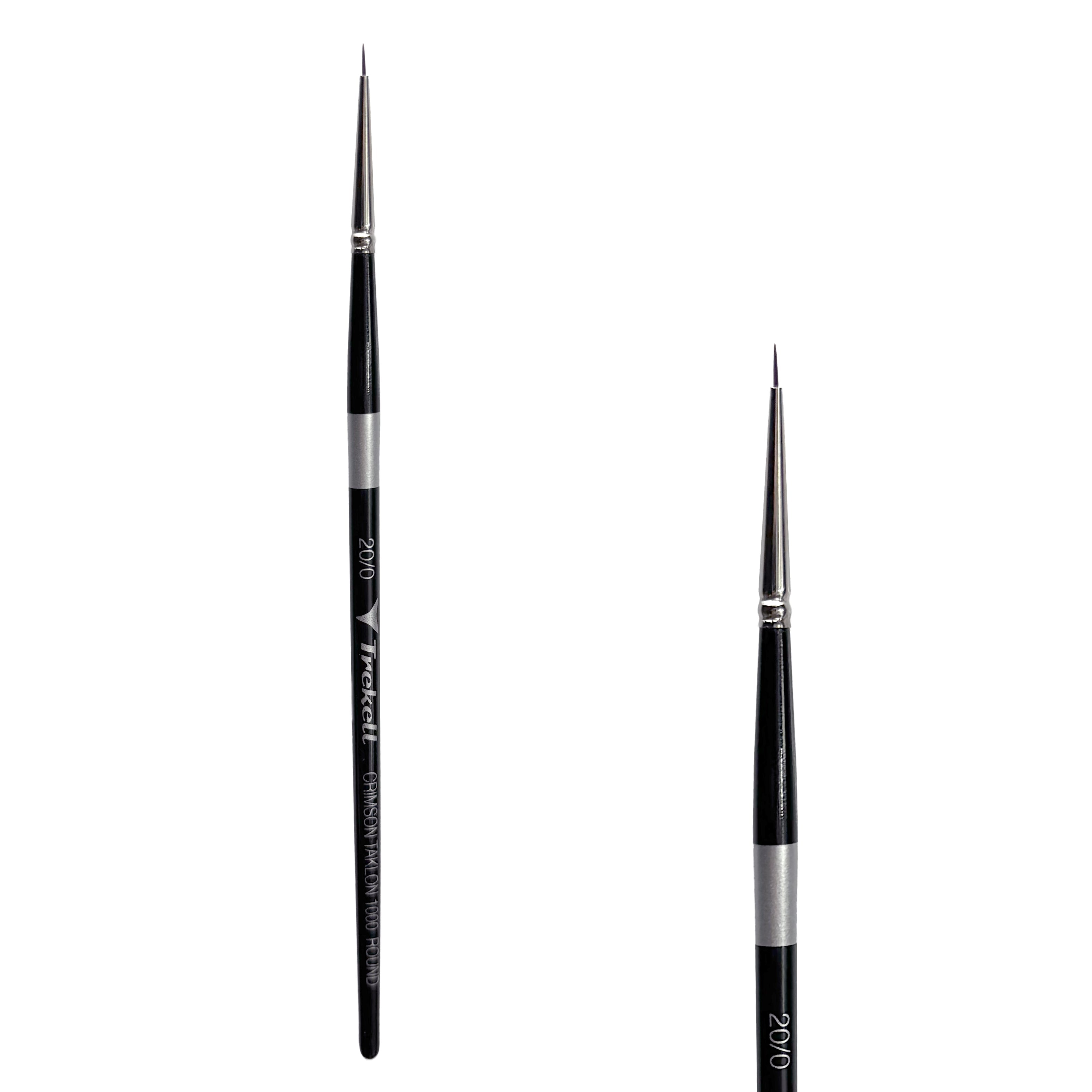 Trekell Crimson Taklon #20/0 Round Brush - Short Handle