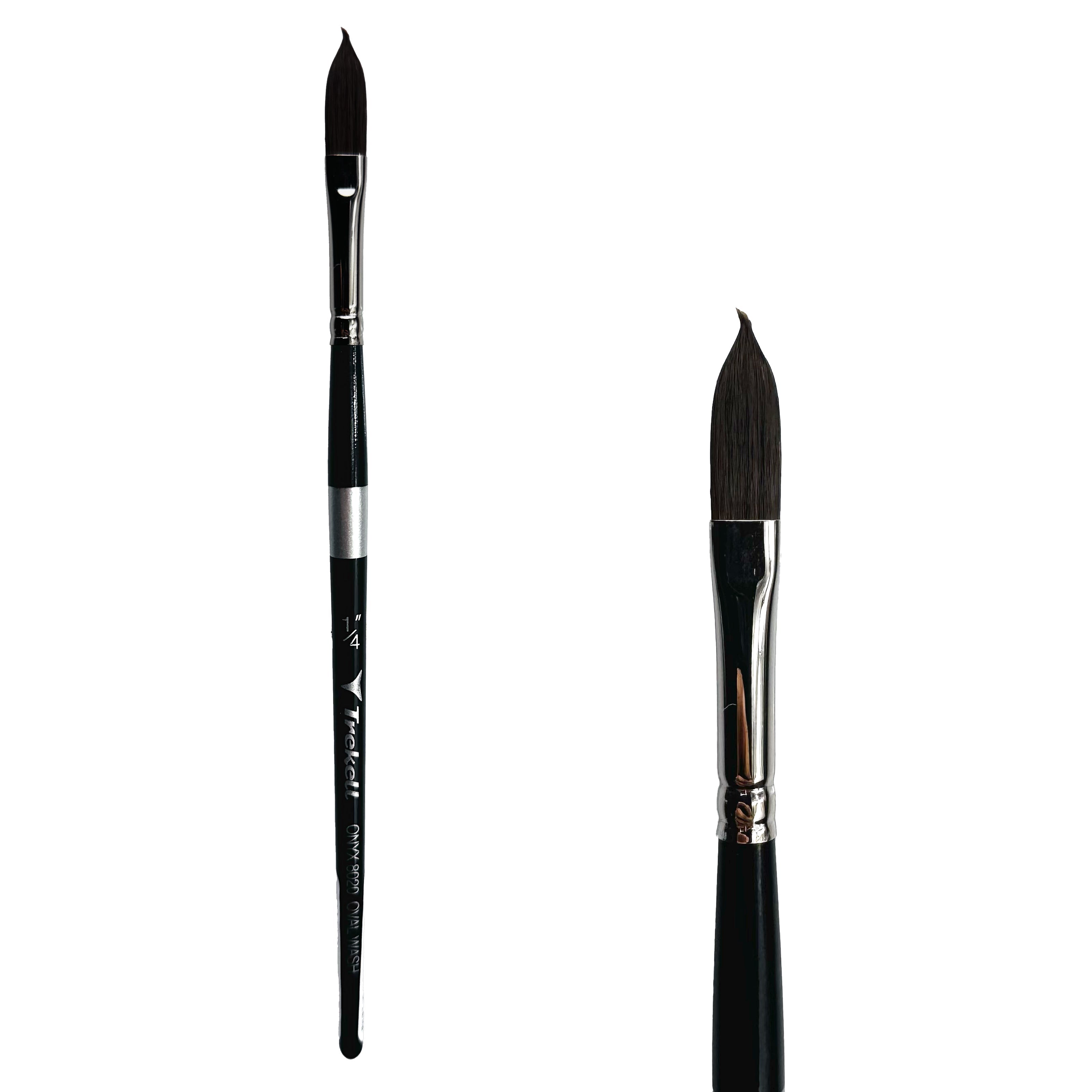 Trekell Onyx 1/4" Oval Wash Brush - Short Handle