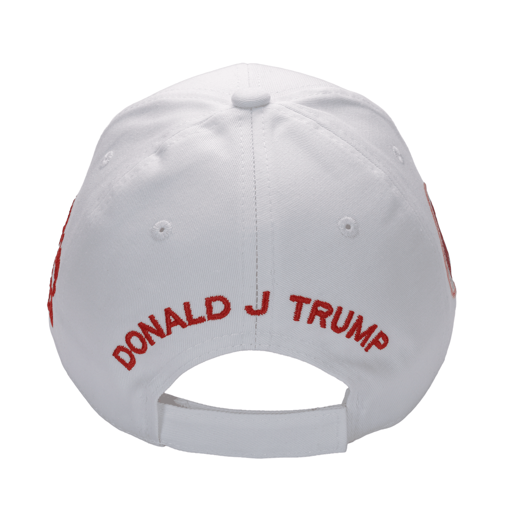 Trump 2028 Cap with Presidential Seal – Embroidered White MAGA Hat, Adjustable Dad Cap