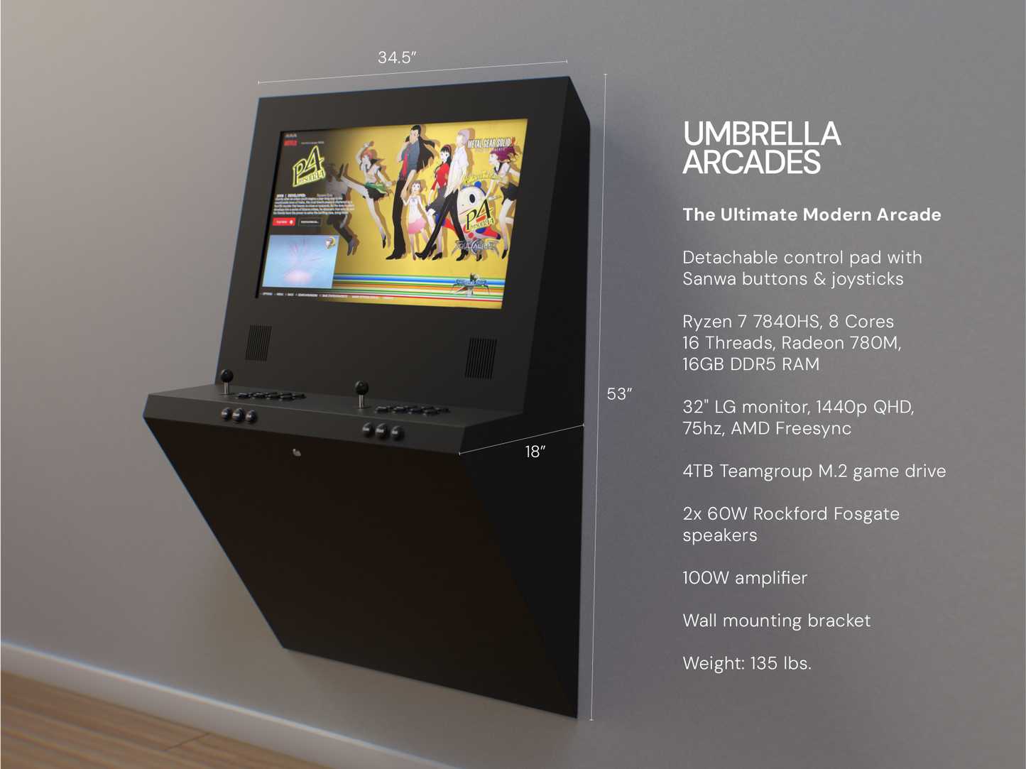 Wall Mounted Arcade - Gaming PC