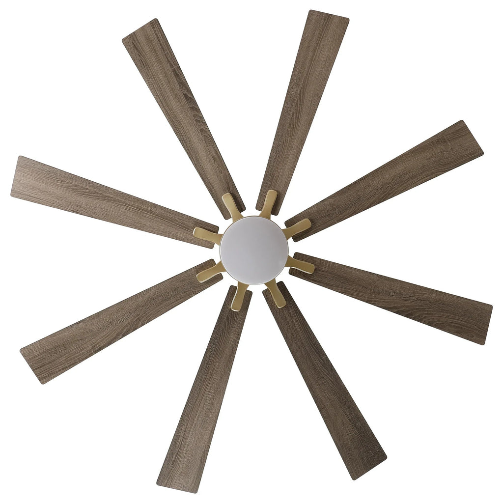 72 Inch Elbe Modern Downrod Mount Ceiling Fan with Light and Remote Control