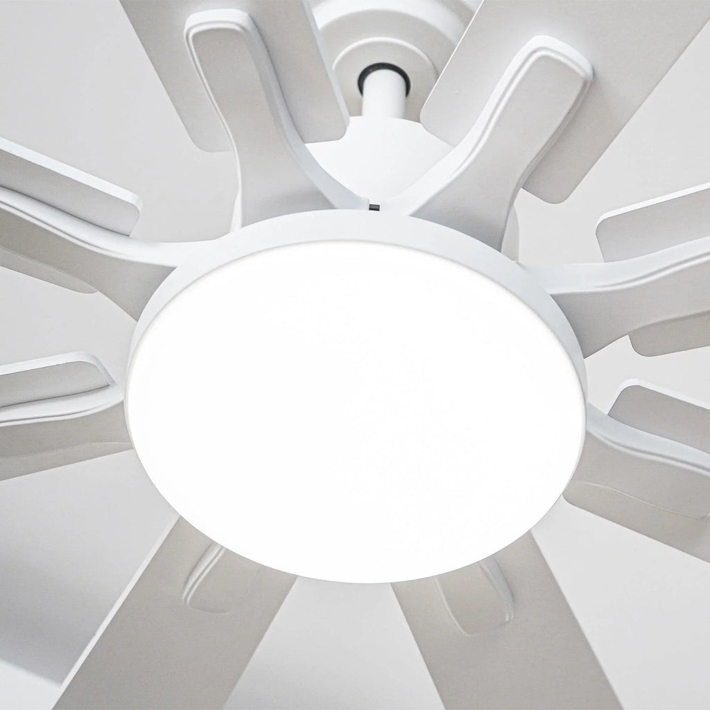72 Inch Elbe Modern Downrod Mount Ceiling Fan with Light and Remote Control
