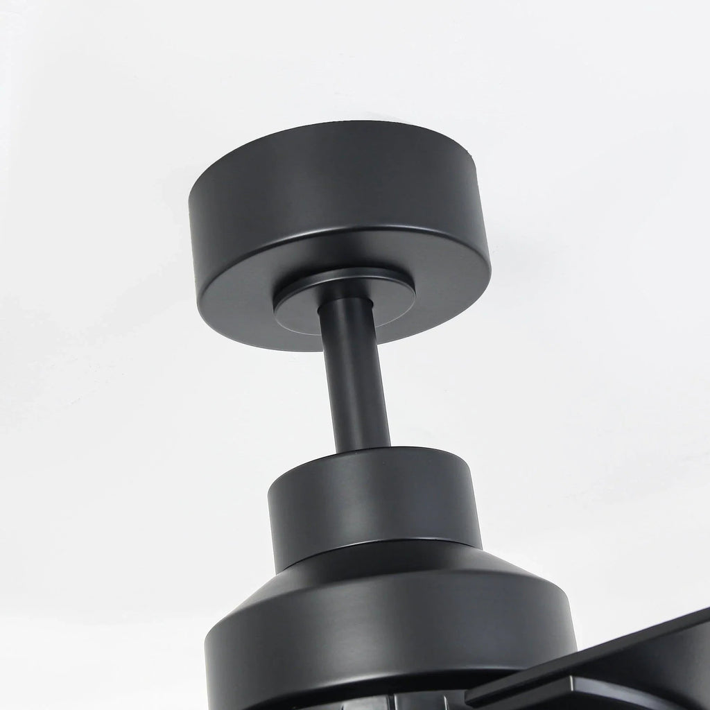 Vaczon 52 Inch 4 Blades DC Motor Modern Downrod Ceiling Fan with LED Light and Remote Control