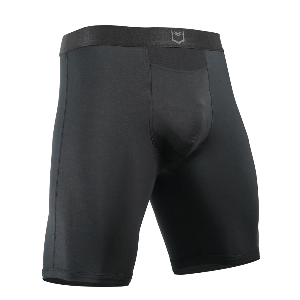 SHEATH V Modal Men's Single Pouch Horizontal Fly Boxer Brief 8"
