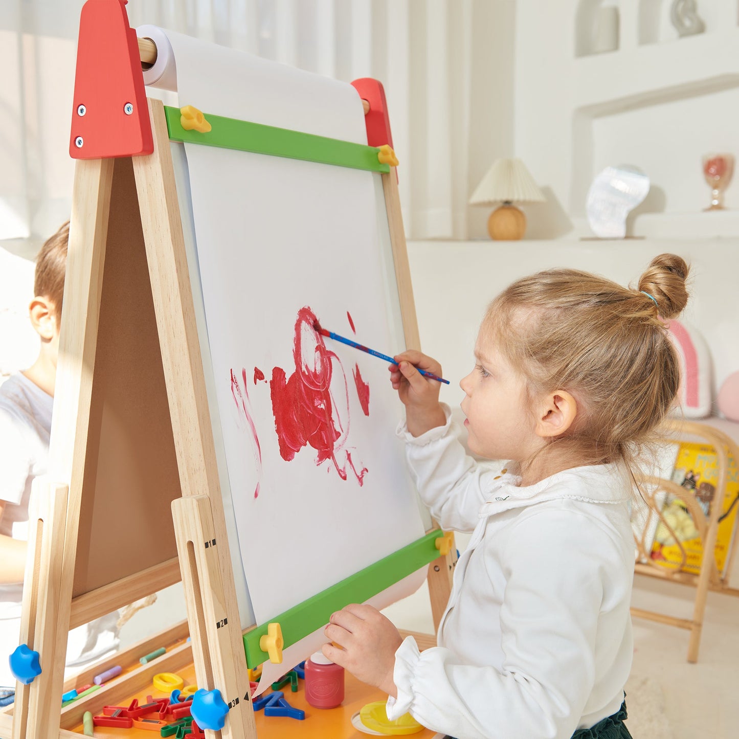 Tiny Land® 3-in-1 Art Easel & Paper Roll Set
