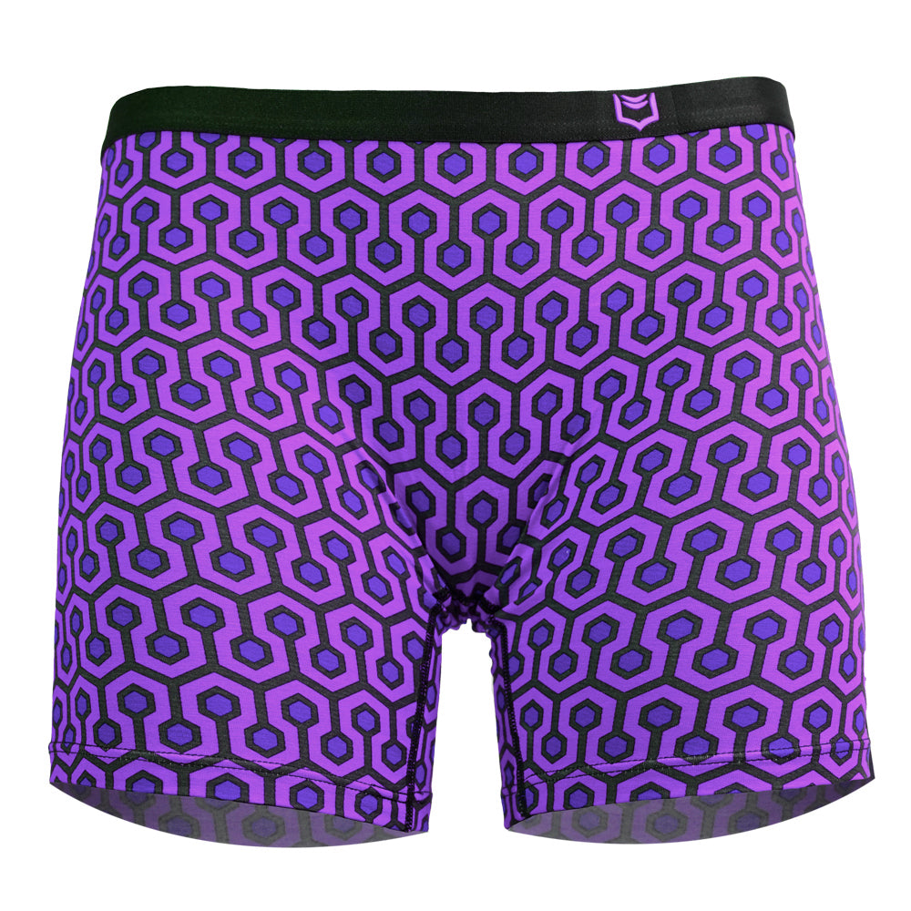 SHEATH Women's Bamboo Hexagon Long Leg Boxer Brief