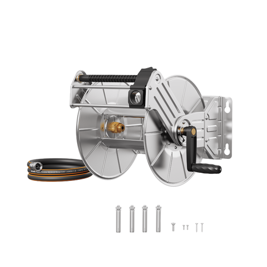 Wall Mounted Hose Reel-Stainless Steel-Heavy Duty
