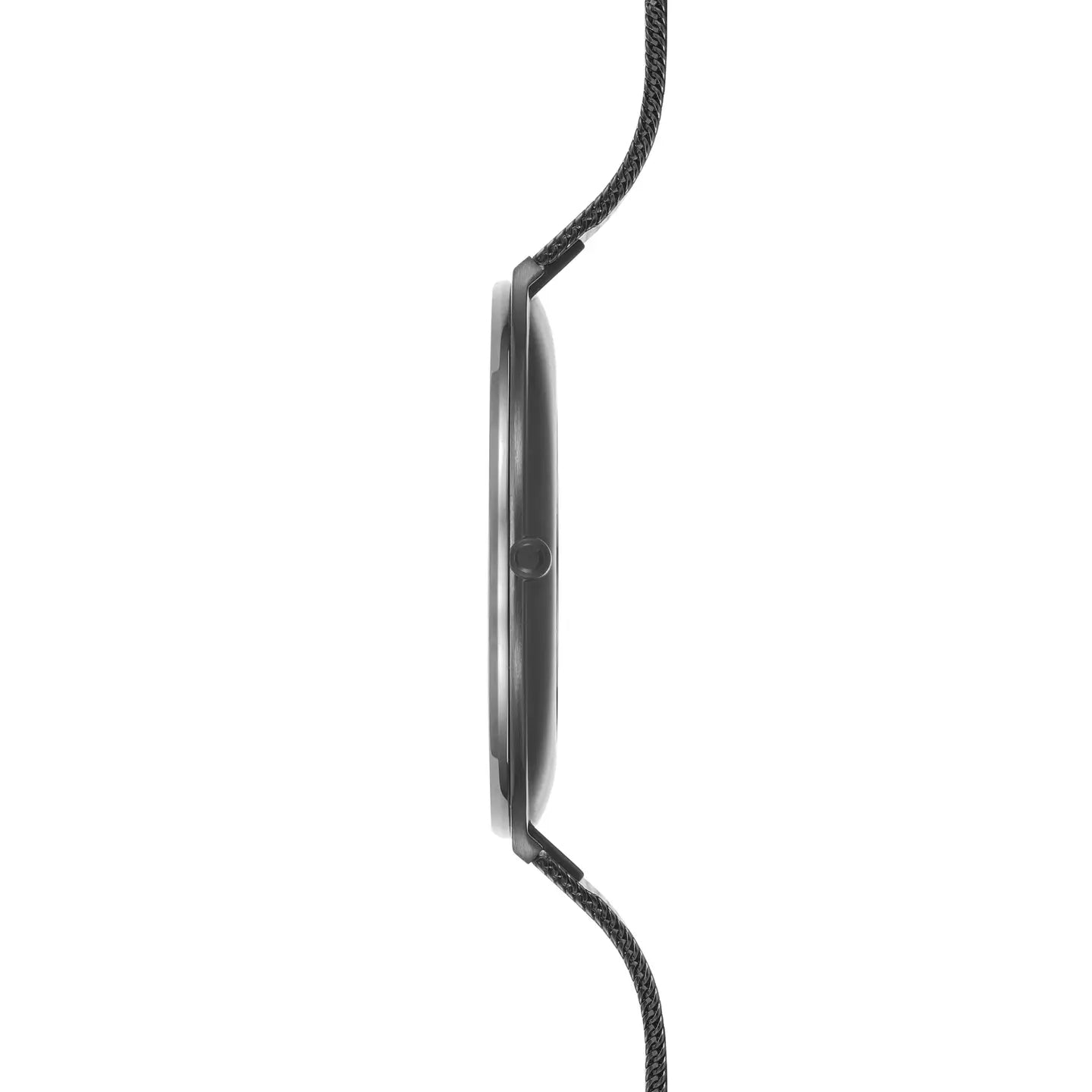 Men's Ultra Slim Rose Gold Quartz Bolt On Bezel & Mesh Watch