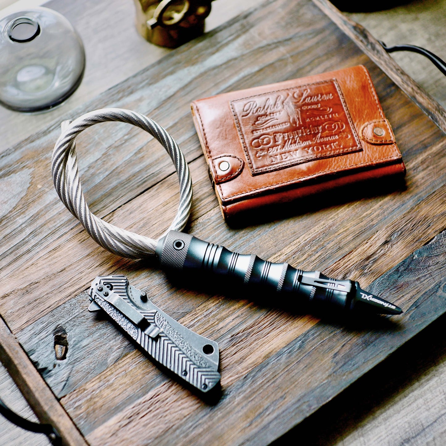 Stinger Whip Car Emergency Tool with Seat Belt Cutter and Window Breaker (XL Gatekeeper Edition, Tungsten Grey)