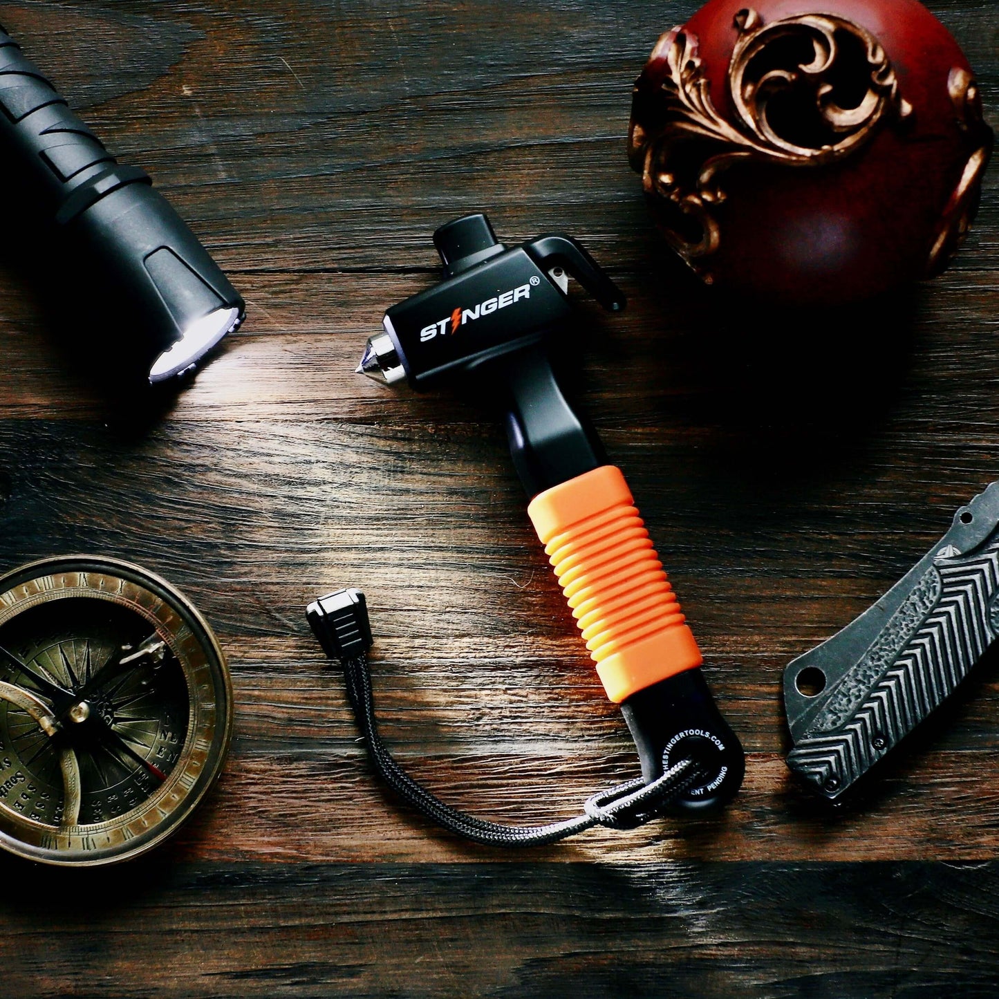 Stinger Super Duty Car Emergency Escape Hammer (Orange)