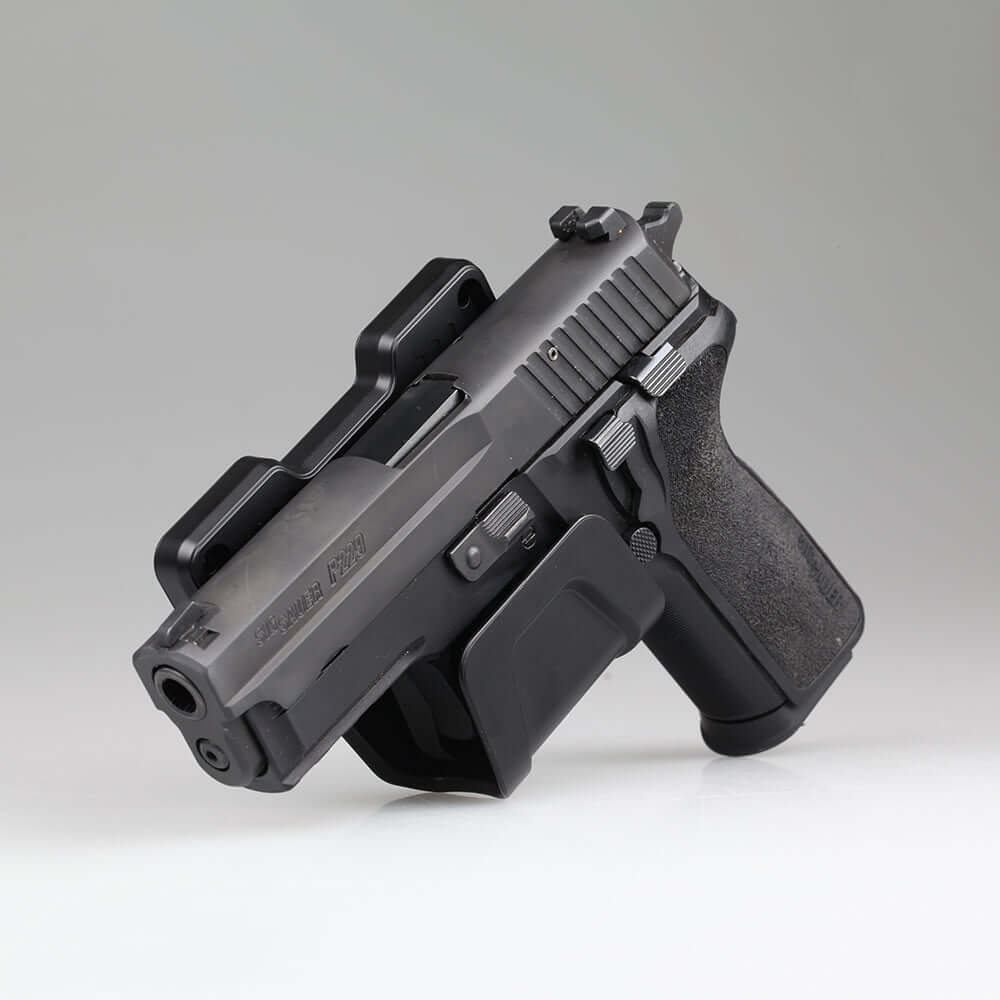 Stinger Magnetic Gun Mount w/ Safety Trigger Guard Protection, w/ Sticky Pad Non-Drill Solution (Black 2-Pack)