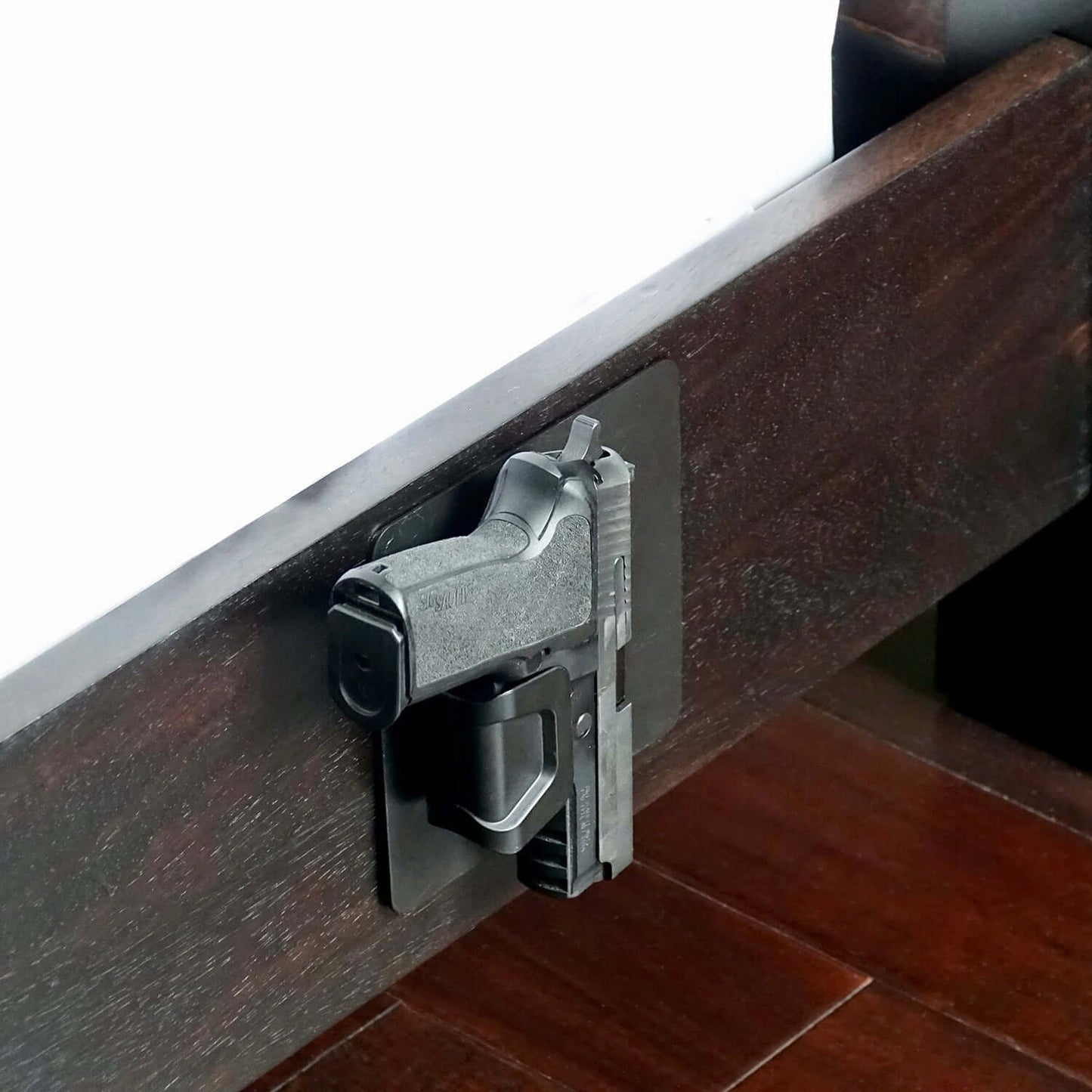 Stinger Magnetic Gun Mount w/ Safety Trigger Guard Protection, w/ Sticky Pad Non-Drill Solution (Black 2-Pack)