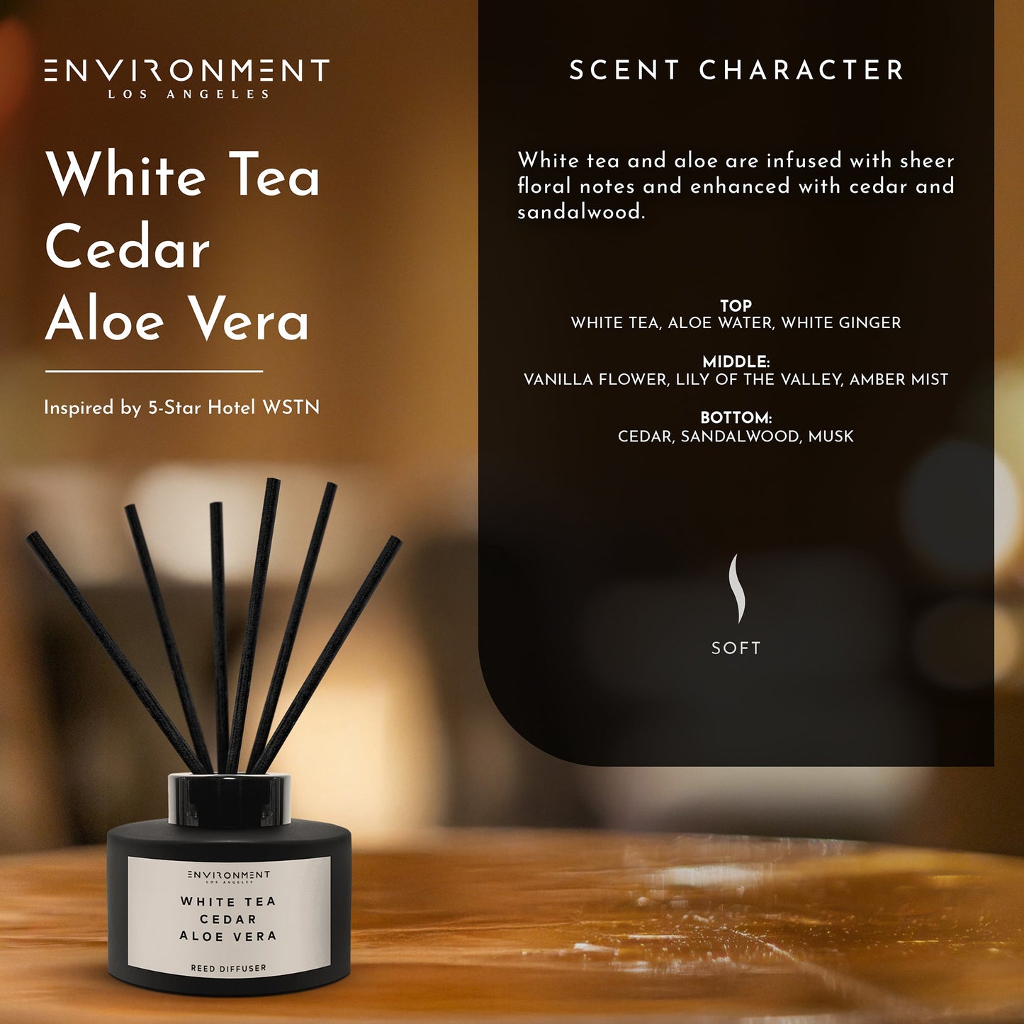 White Tea | Cedar | Aloe Vera Diffuser (Inspired by Westin Hotel®)