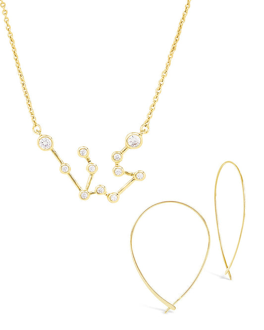 'When Stars Align Set' - Constellation Necklace & Delicate Threader Earrings