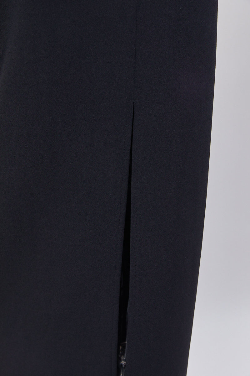 Sexy stylish slight stretch beaded decor hollow midi dress