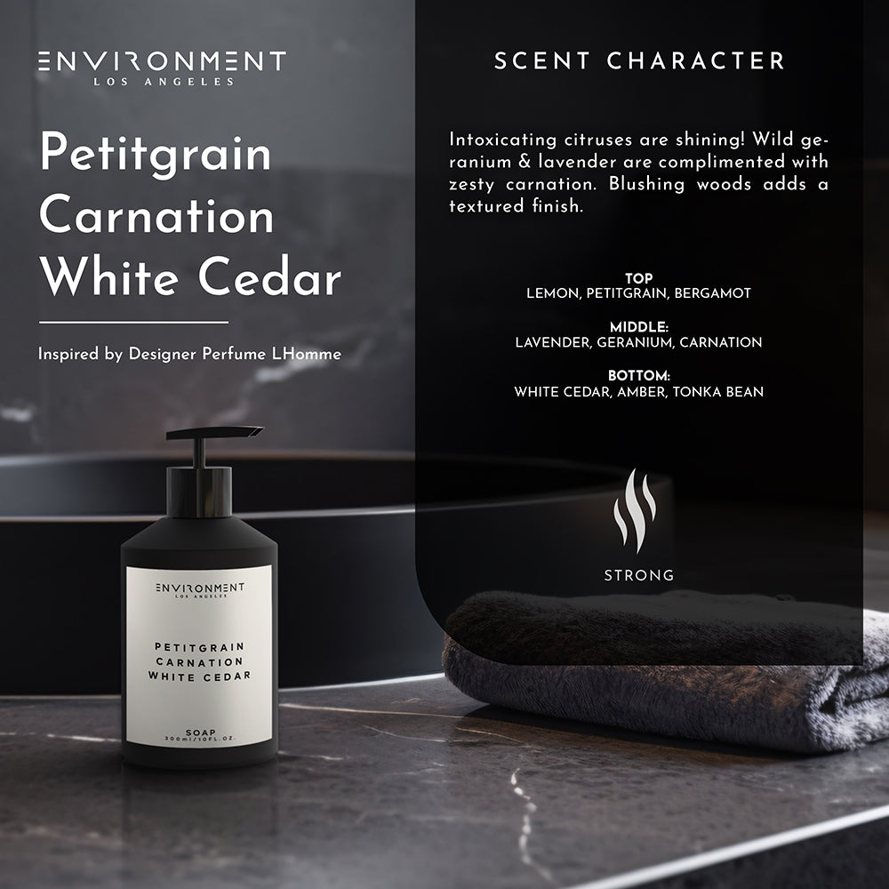 Petitgrain | Carnation | White Cedar Hand Soap (Inspired by YSL L'Homme®)