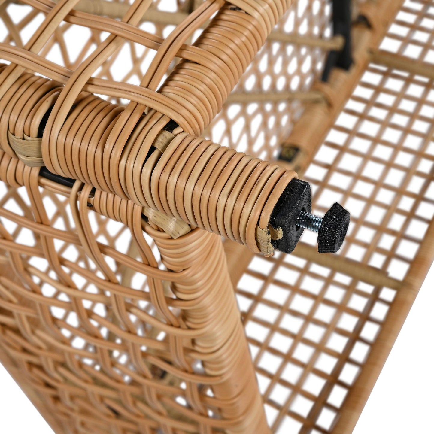 Outdoor Lounge Chair, Patio Chaise Lounge with 5-Position Backrest, Rattan Outdoor Lounge Chair with Cushion and Wheels for Poolside, Backyard, Garden