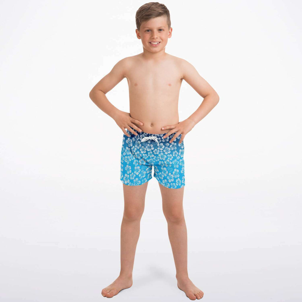 Alaska Libertarian Hawaiian Kids Swim Trunks - With Igloos and Porcupines