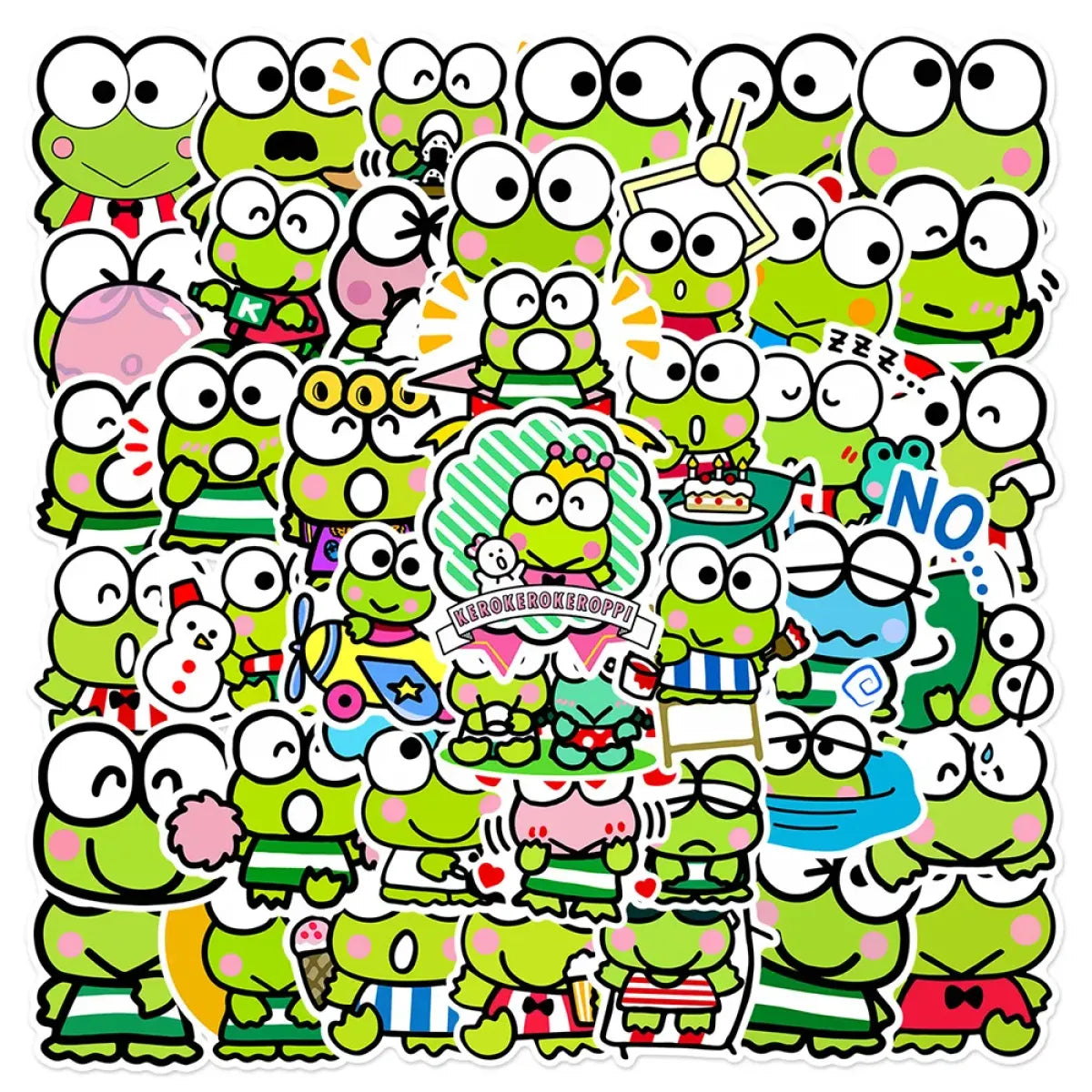 50pcs Sanrio Cartoon Stickers - Hello Kitty, Kuromi, My Melody