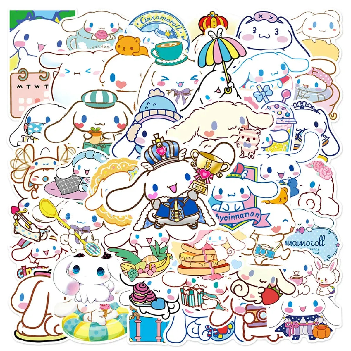 50pcs Sanrio Cartoon Stickers - Hello Kitty, Kuromi, My Melody