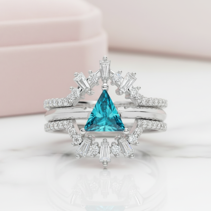 Alchemist 3 Piece Ring Set (Women)- 14k Rose Gold Video Game Inspired Rings