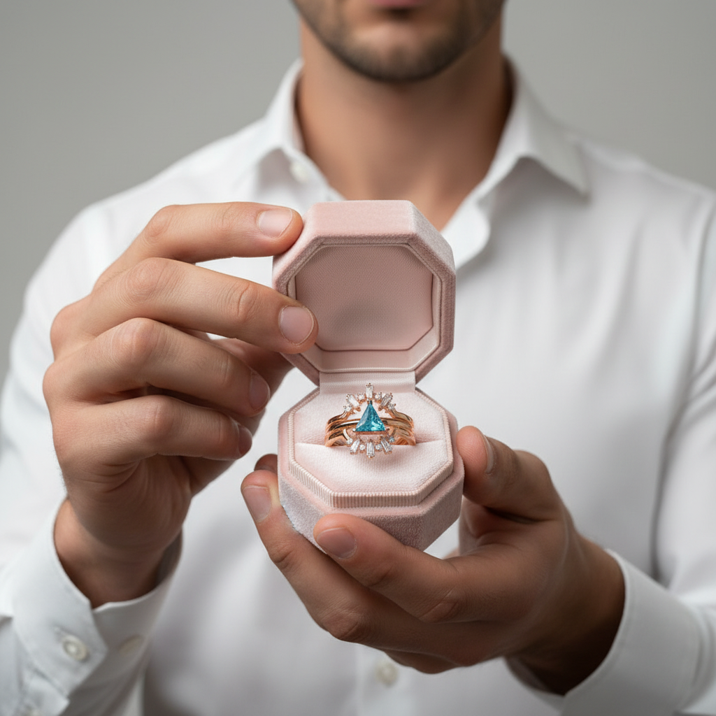 Alchemist 3 Piece Ring Set (Women)- 14k Rose Gold Video Game Inspired Rings