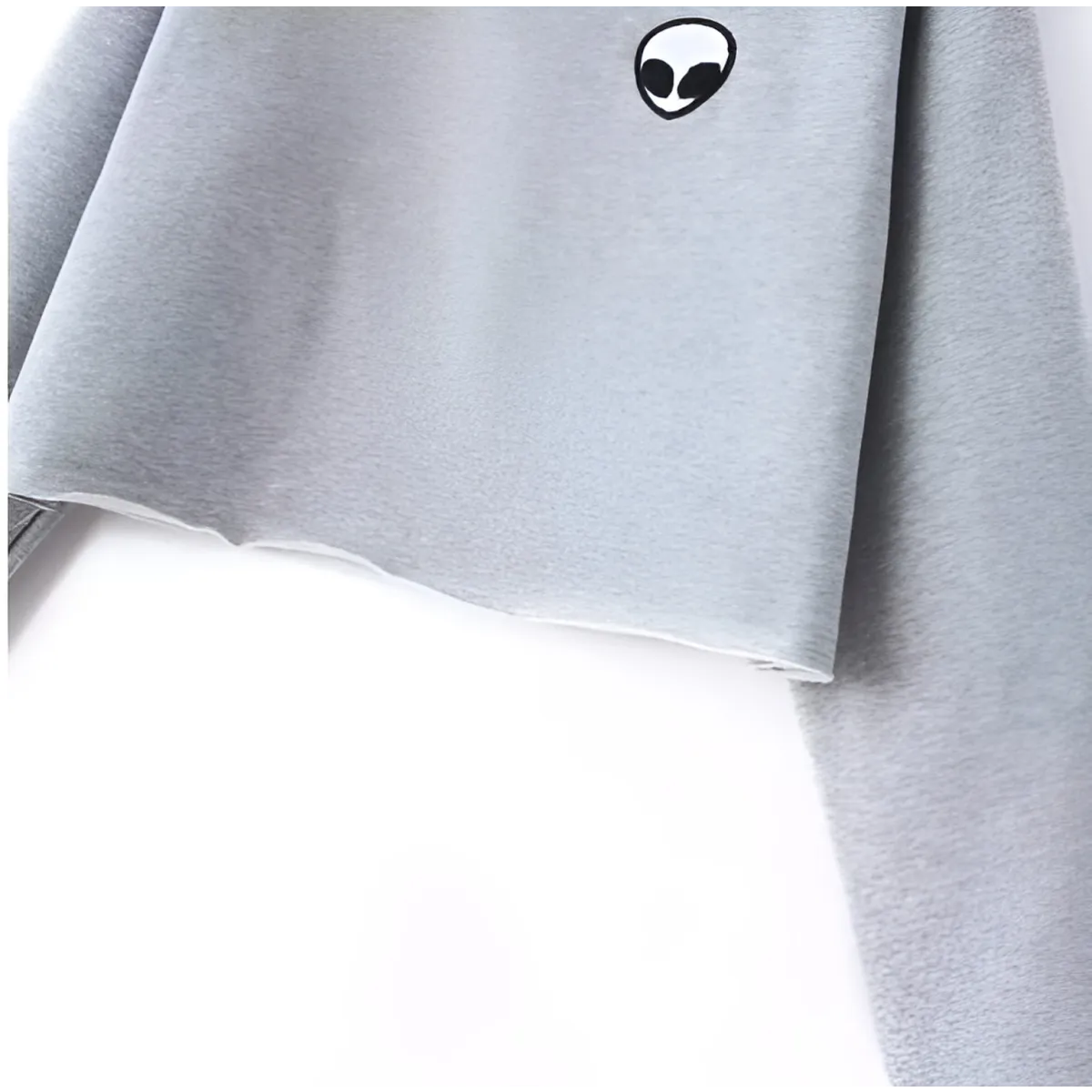 Alien Fleece Crop Top Sweater