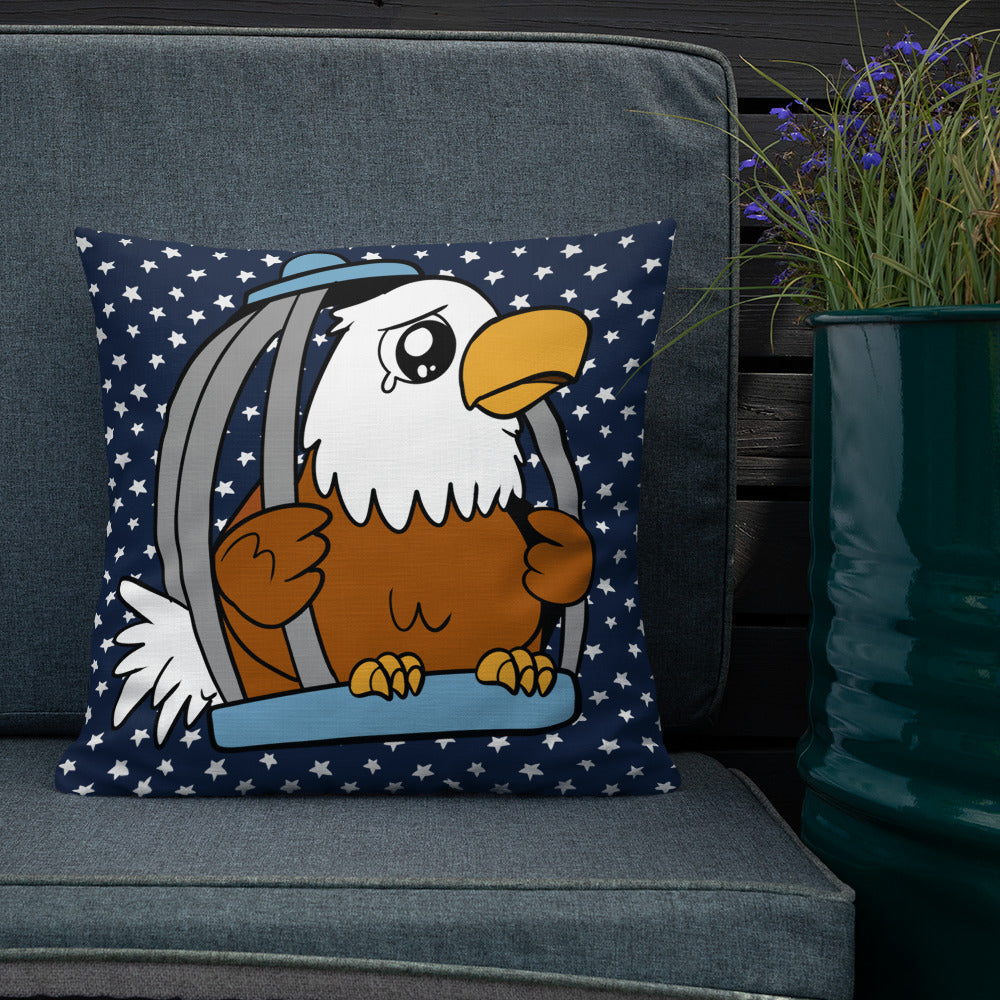 Caged Freedom Cartoon Pillow