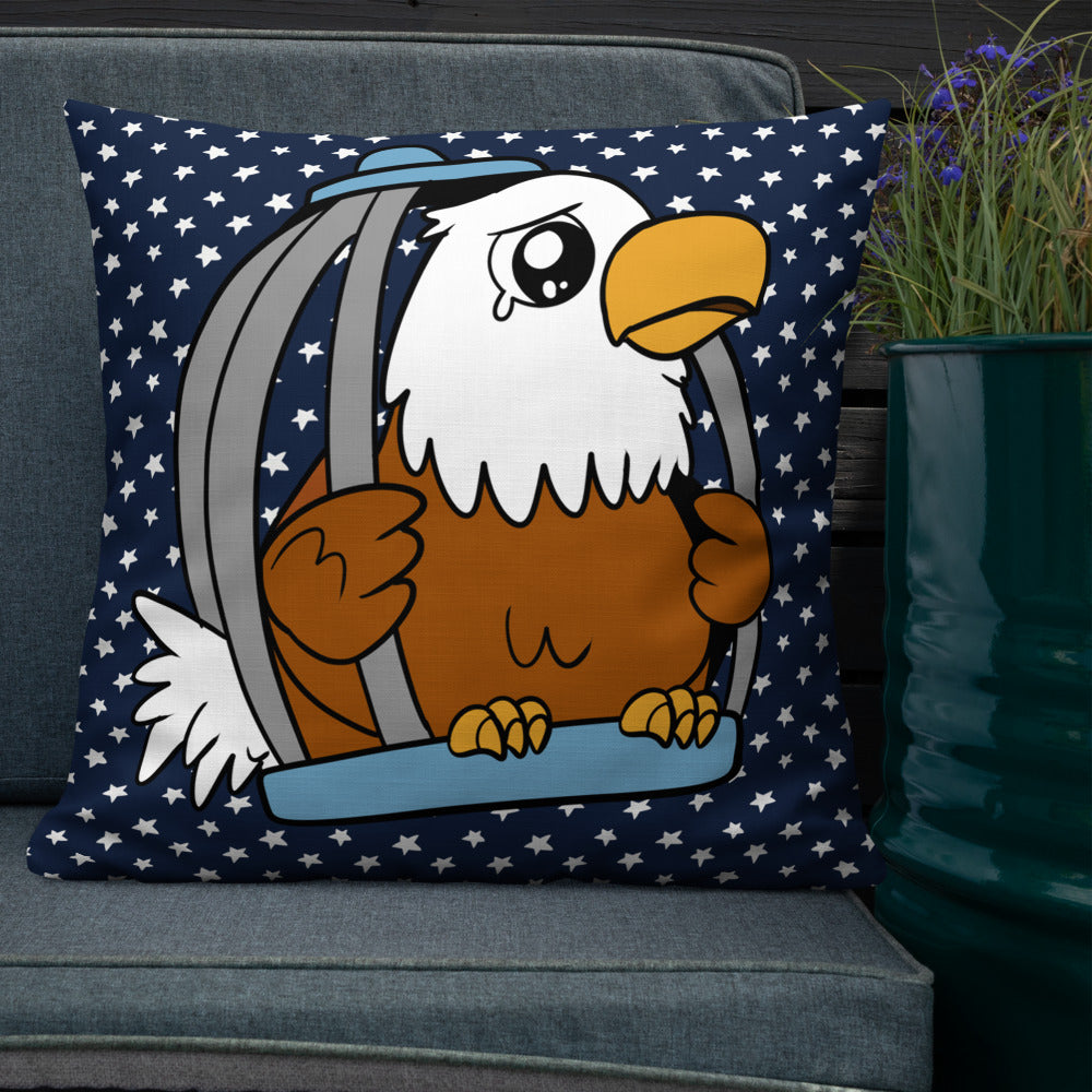 Caged Freedom Cartoon Pillow