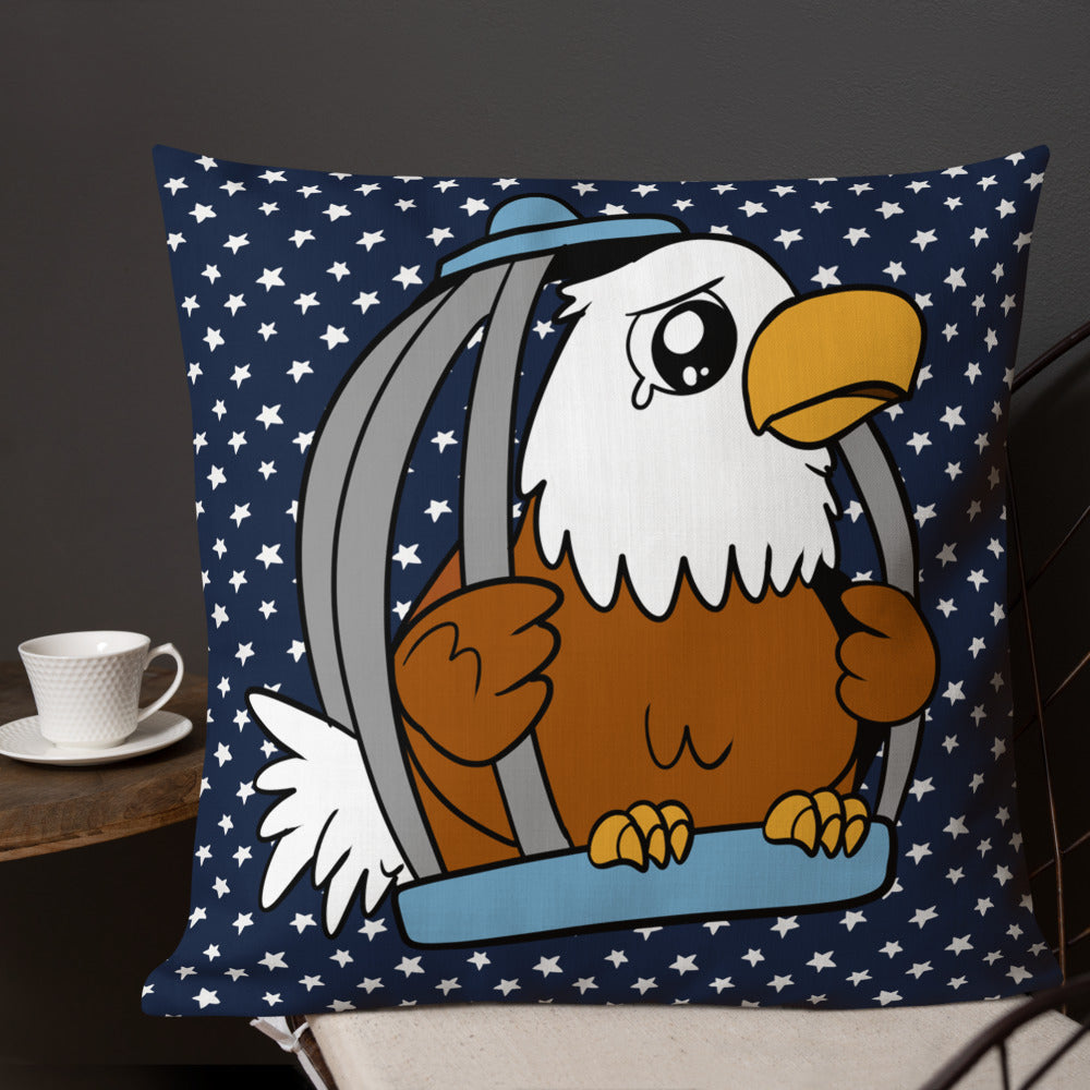 Caged Freedom Cartoon Pillow