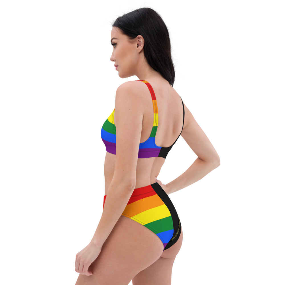 LGBTQ+ Recycled high-waisted bikini