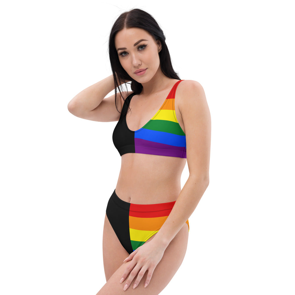 LGBTQ+ Recycled high-waisted bikini