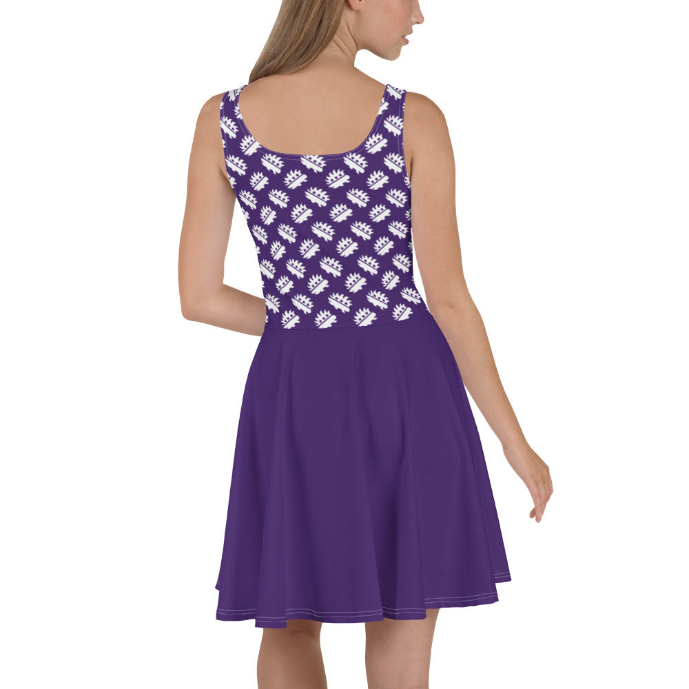 Purple Porcupine Skater Dress
