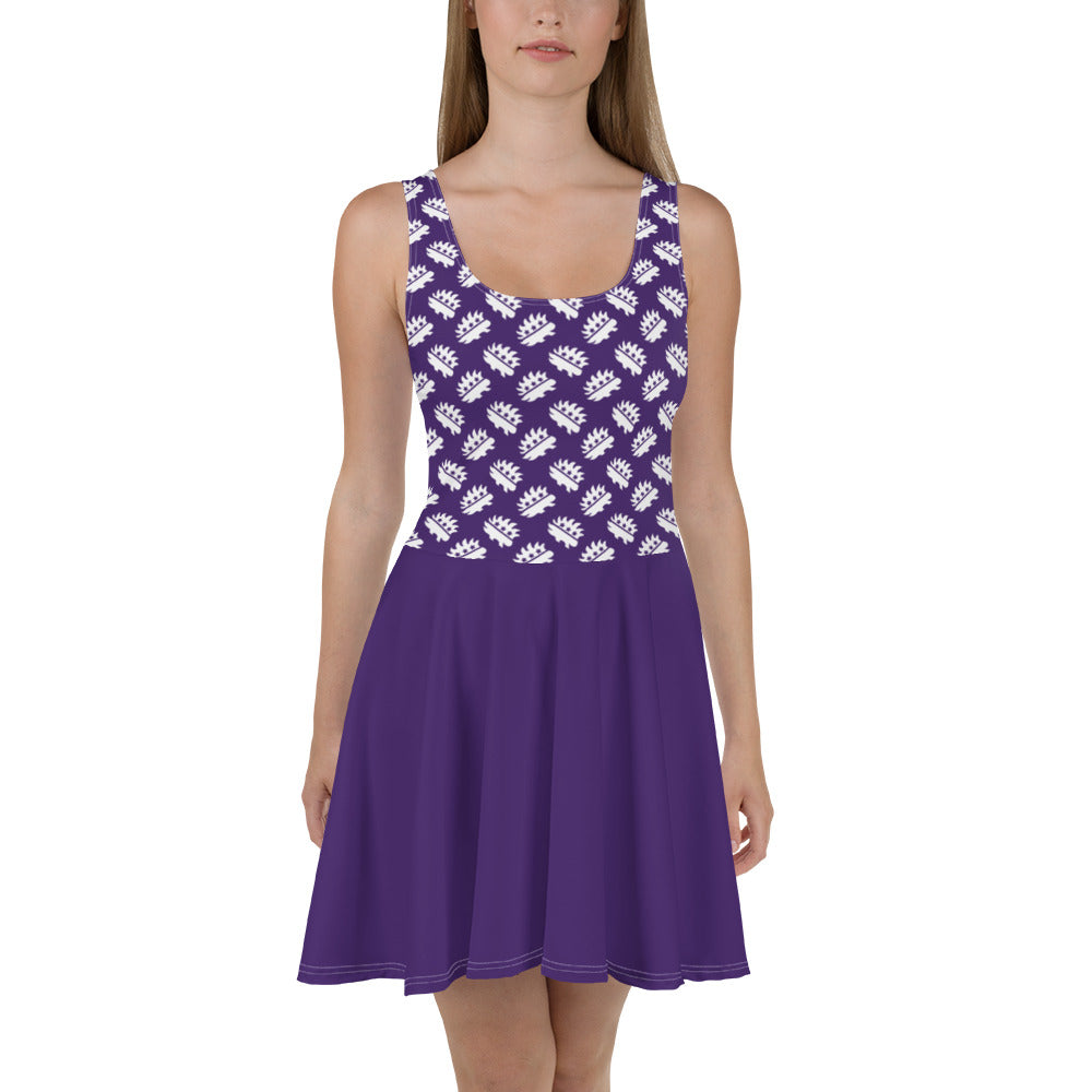 Purple Porcupine Skater Dress