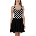 Black Porcupine Skater Dress