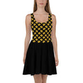 Ancap Porcupine Skater Dress (Black)