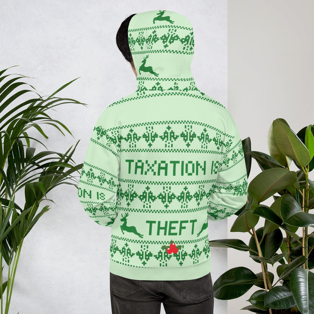 Taxation is Theft Ugly Christmas Sweater Unisex Hoodie